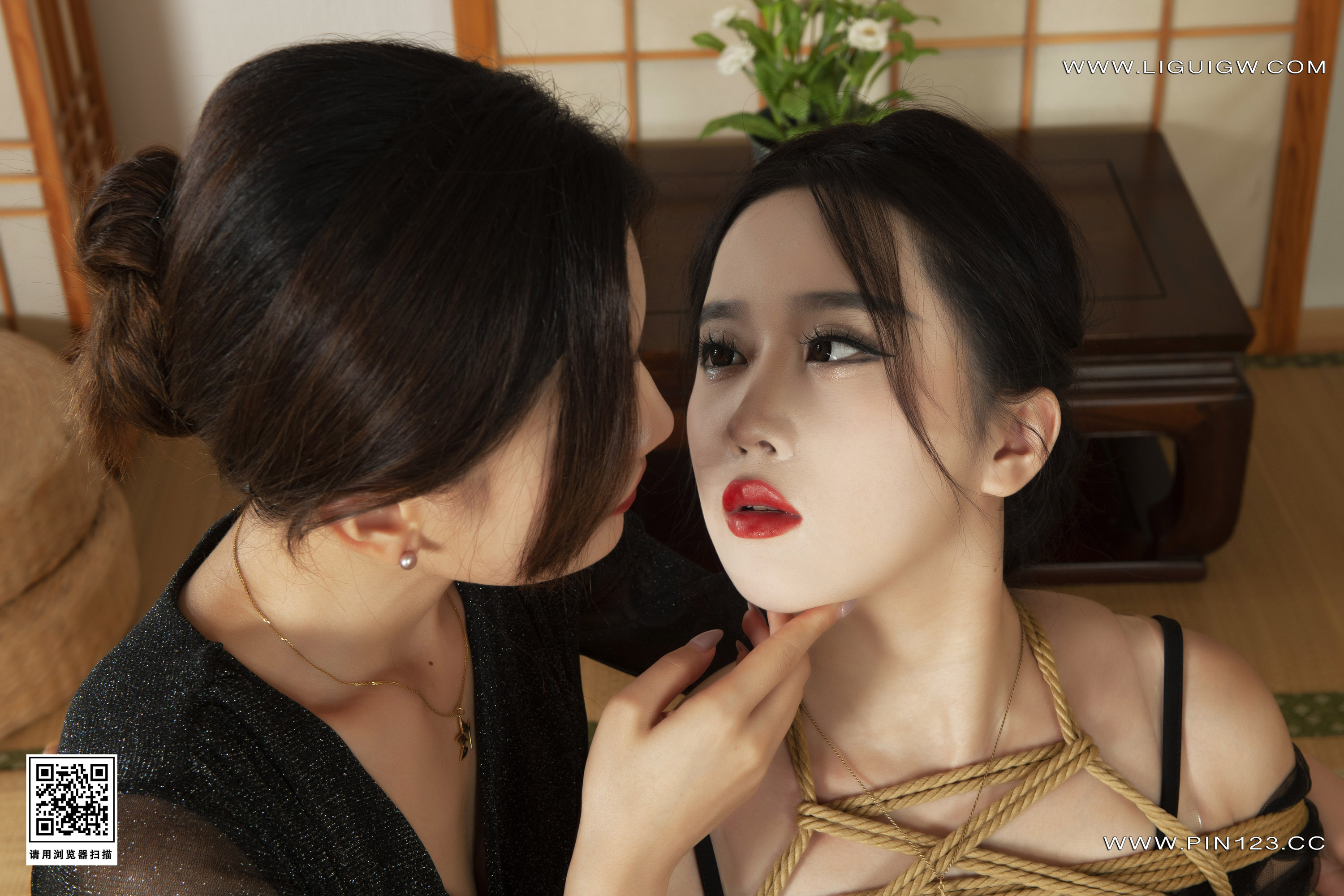 图片[6]-Ligui丽柜期2023.08.21期七夕情结期甜甜&柒柒-秀人网