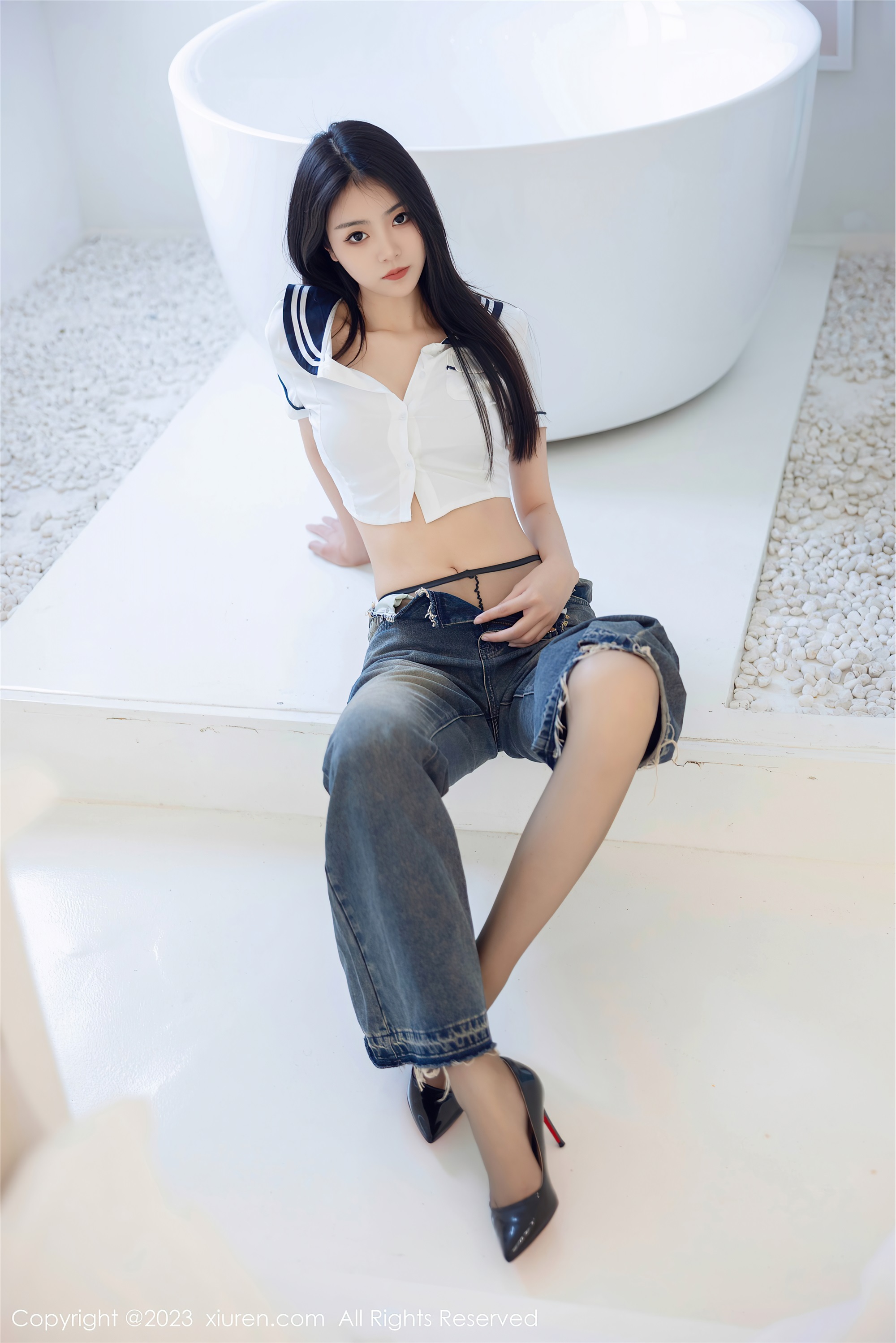 图片[7]-XiuRen秀人网第7027期可樂Vicky期牛仔裤-秀人网