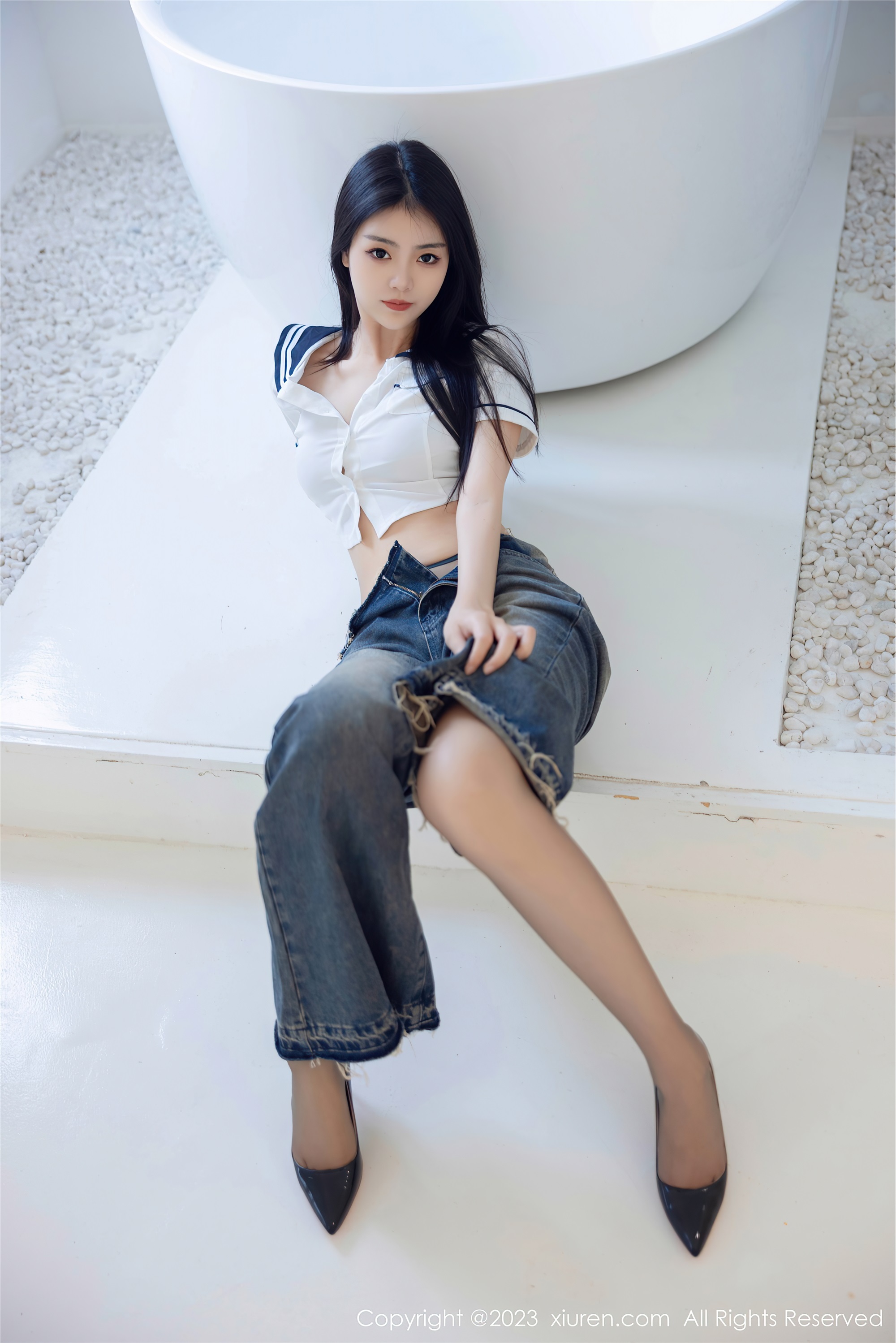 图片[8]-XiuRen秀人网第7027期可樂Vicky期牛仔裤-秀人网