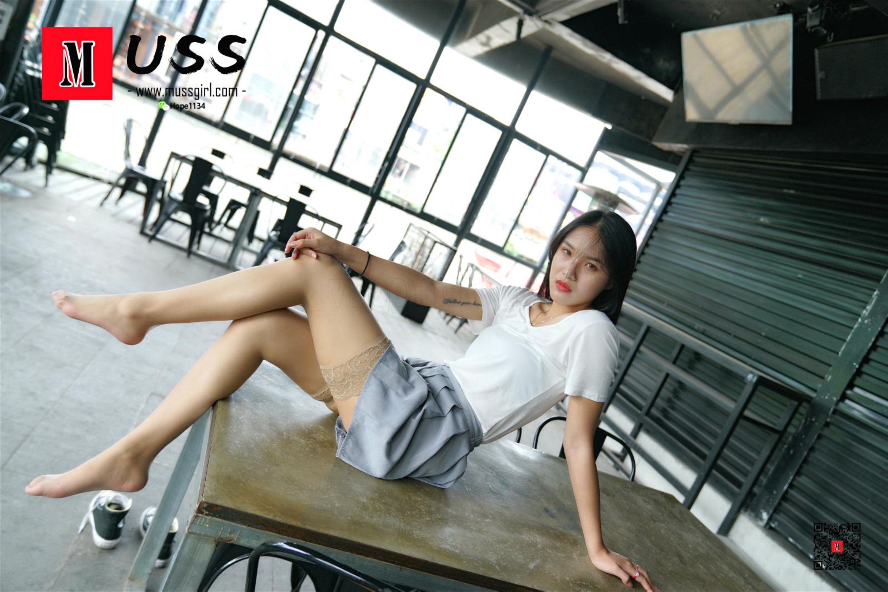 MussGirl慕丝女郎期期N第117期阿花－黑色连衣裙丰盈少女-秀人网