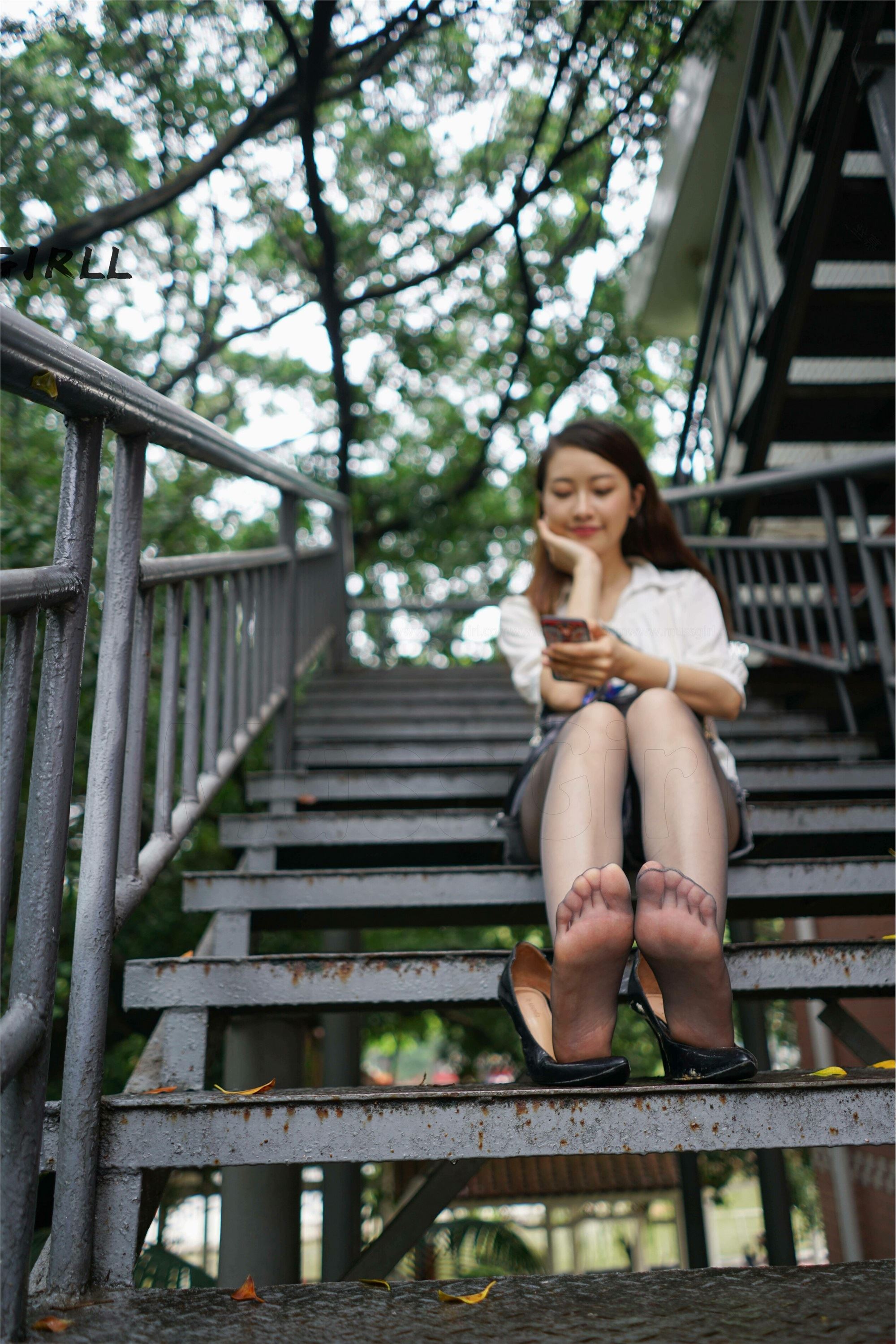 图片[2]-MussGirl慕丝女郎期期N第151期牛仔热裤油亮黑丝-套图网