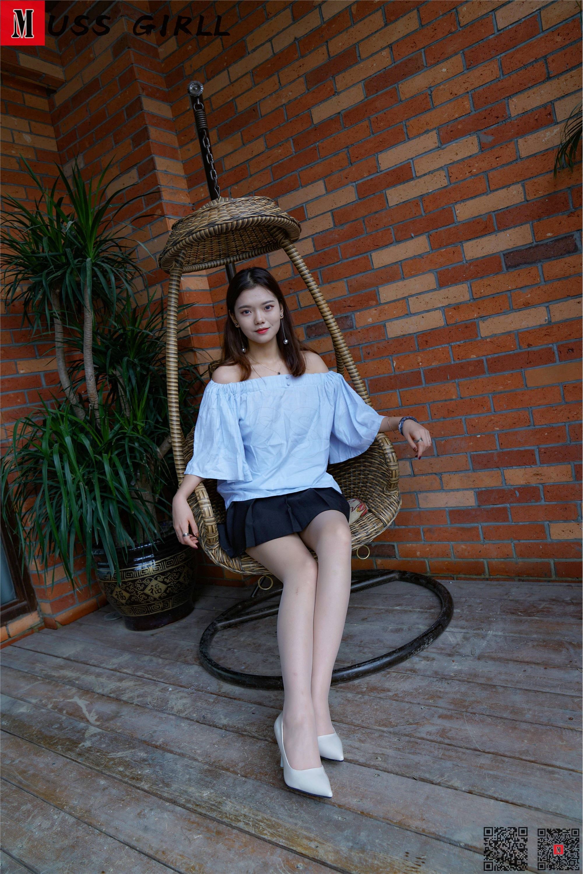 图片[2]-MussGirl慕丝女郎期期N第158期吊椅百褶裙肉丝-秀人网