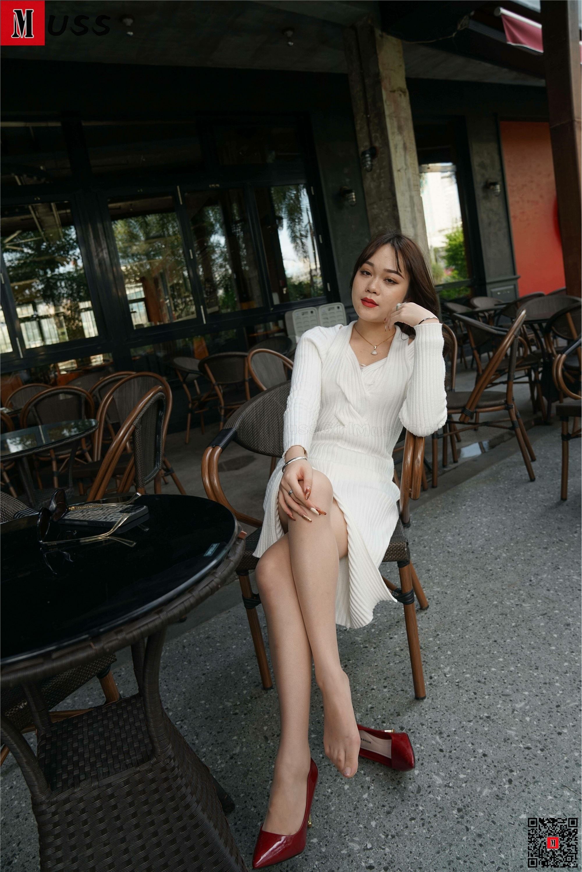 图片[5]-MussGirl慕丝女郎期期N第202期白色连衣裙高跟-秀人网