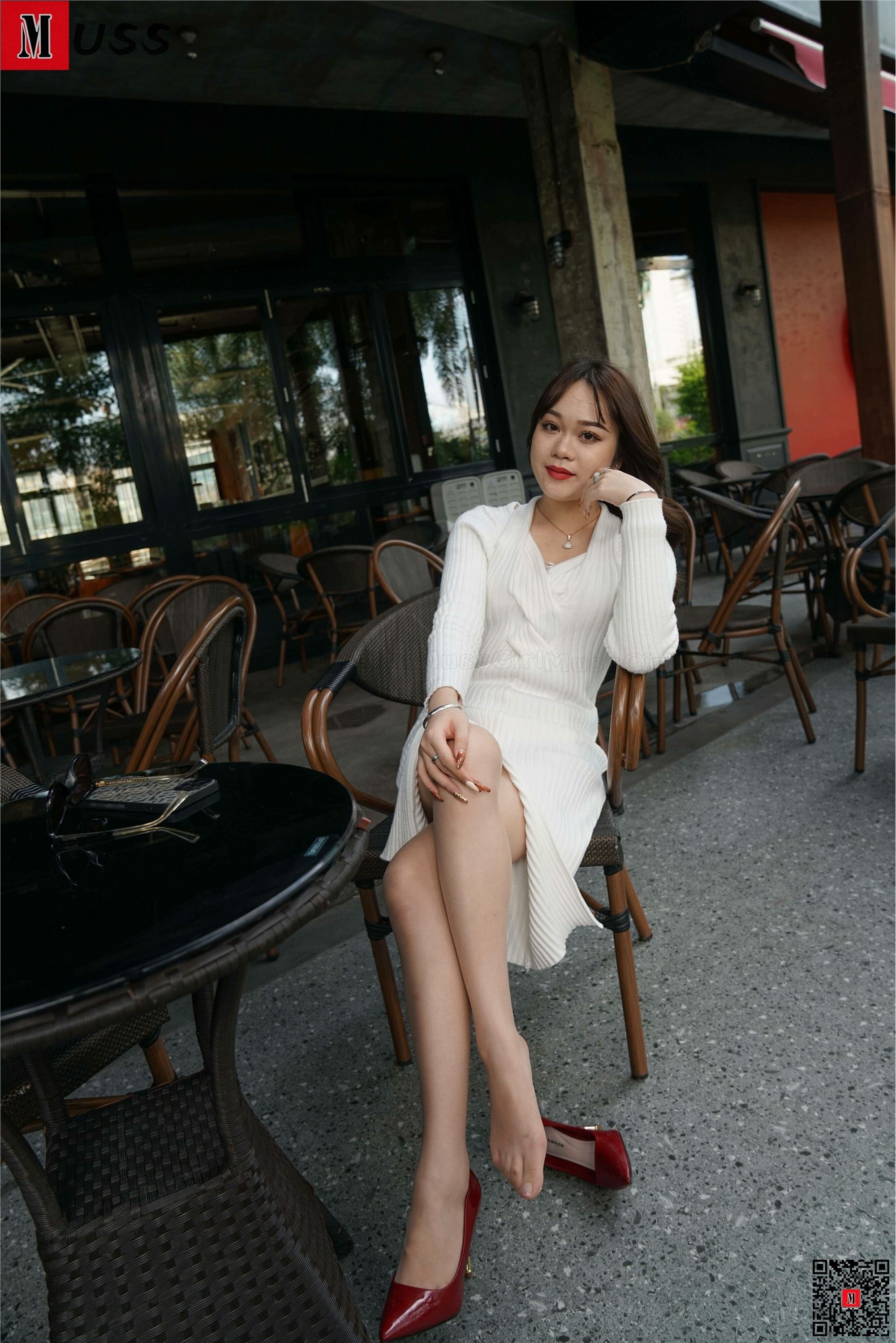 图片[6]-MussGirl慕丝女郎期期N第202期白色连衣裙高跟-秀人网
