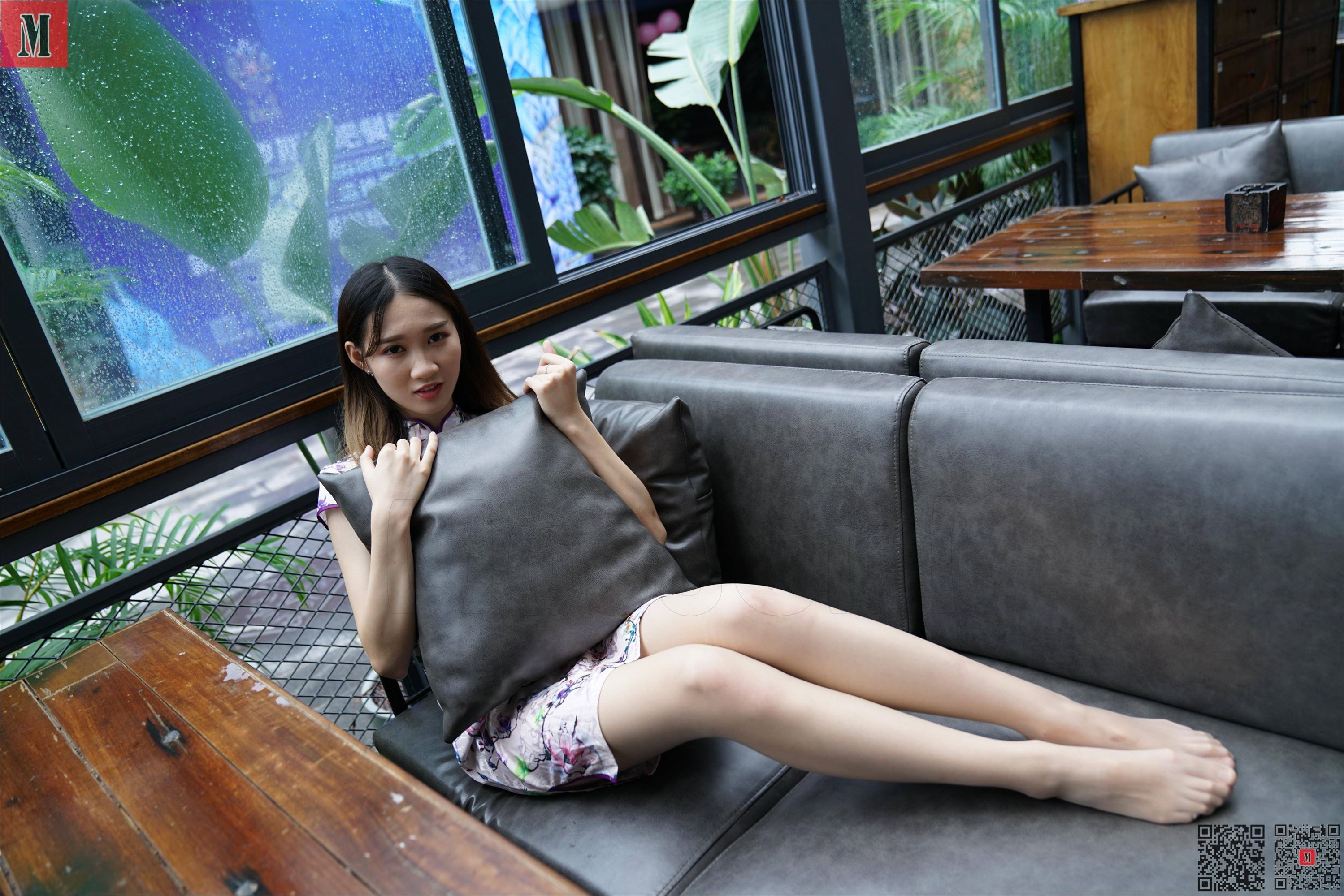 图片[9]-MussGirl慕丝女郎期期N第224期户外碎花旗袍肉丝-秀人网