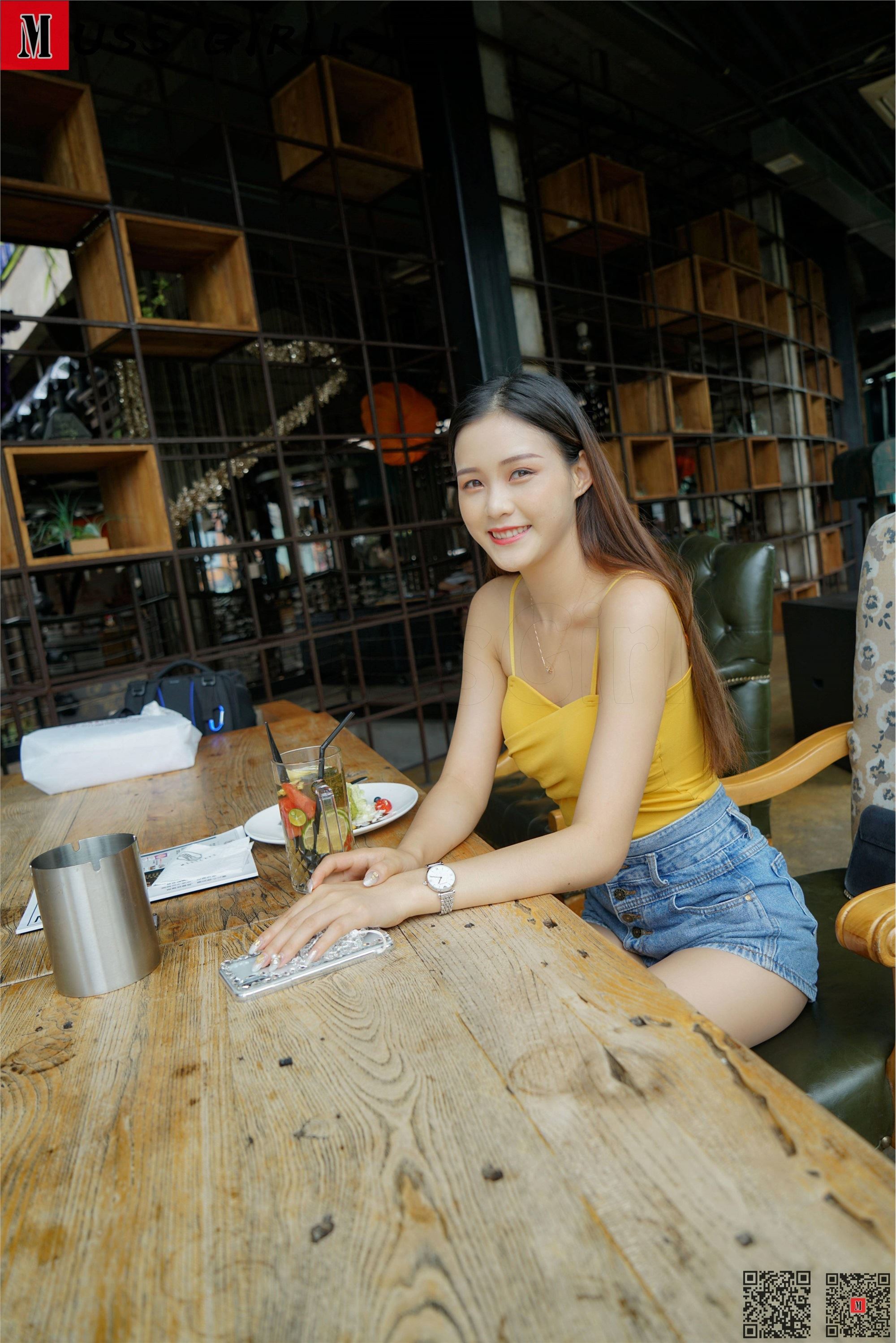 图片[3]-MussGirl慕丝女郎期N第240-牛仔热裤肉丝凉高九妹109P-秀人网