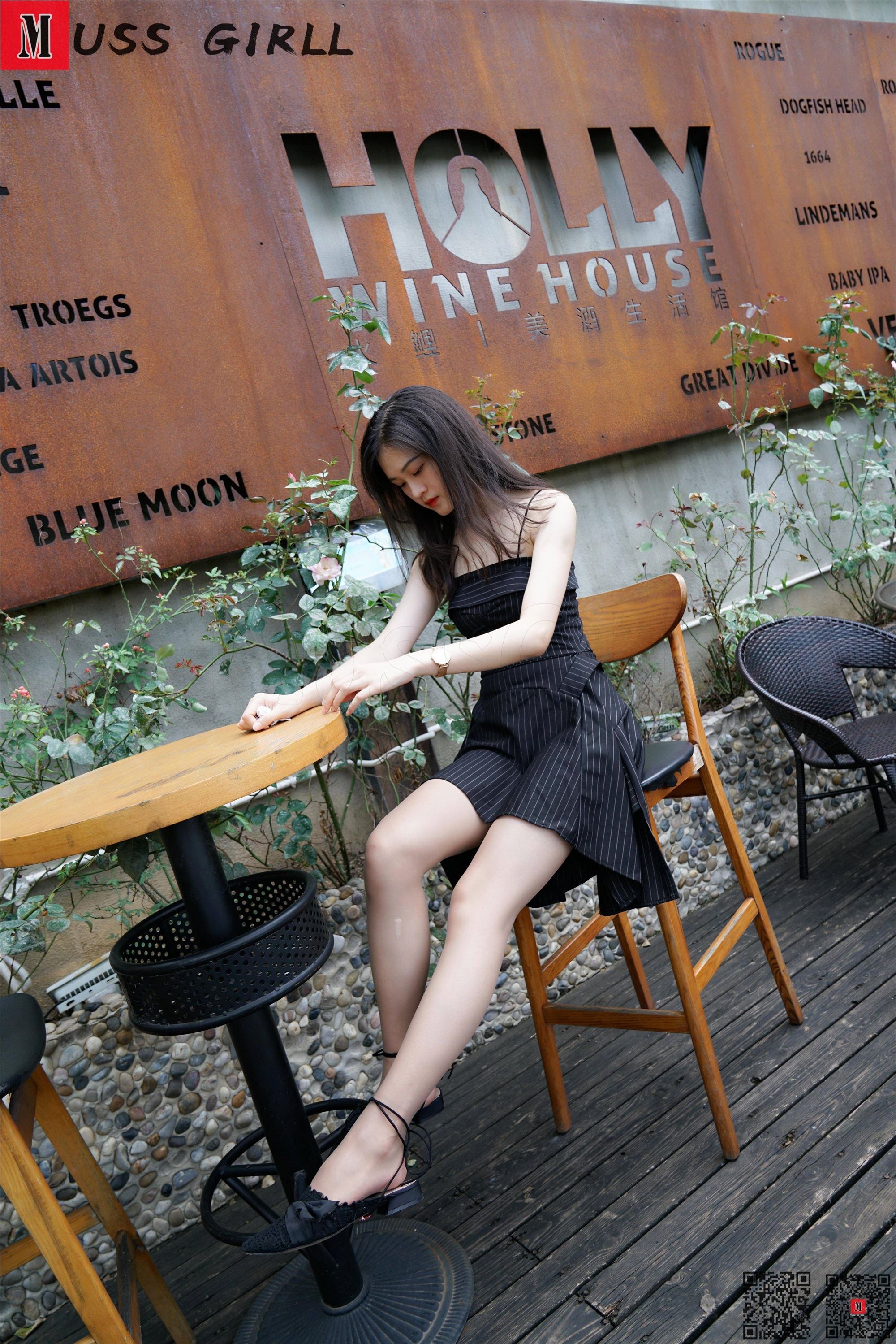 图片[2]-MussGirl慕丝女郎期期N第246-条纹连衣裙肉丝高跟-秀人网