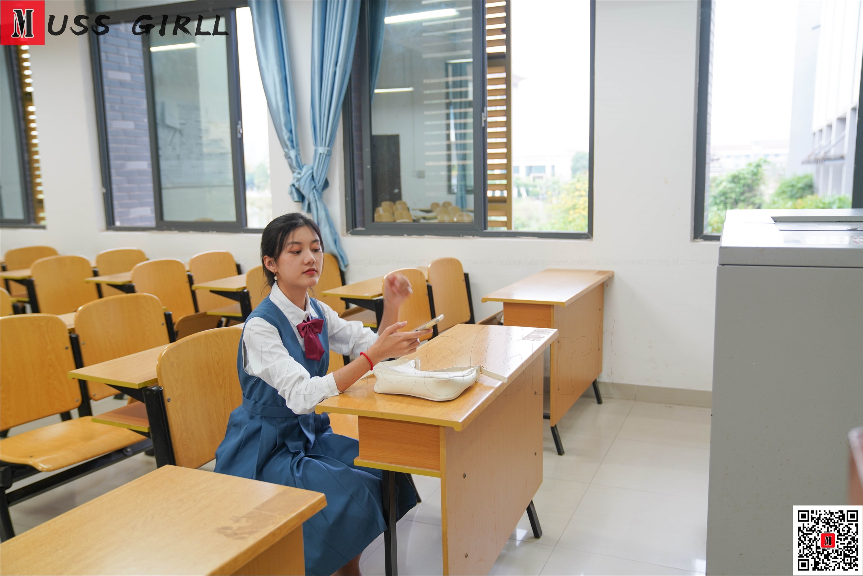图片[2]-MussGirl慕丝女郎期期N第259-教室学生装肉丝-套图网