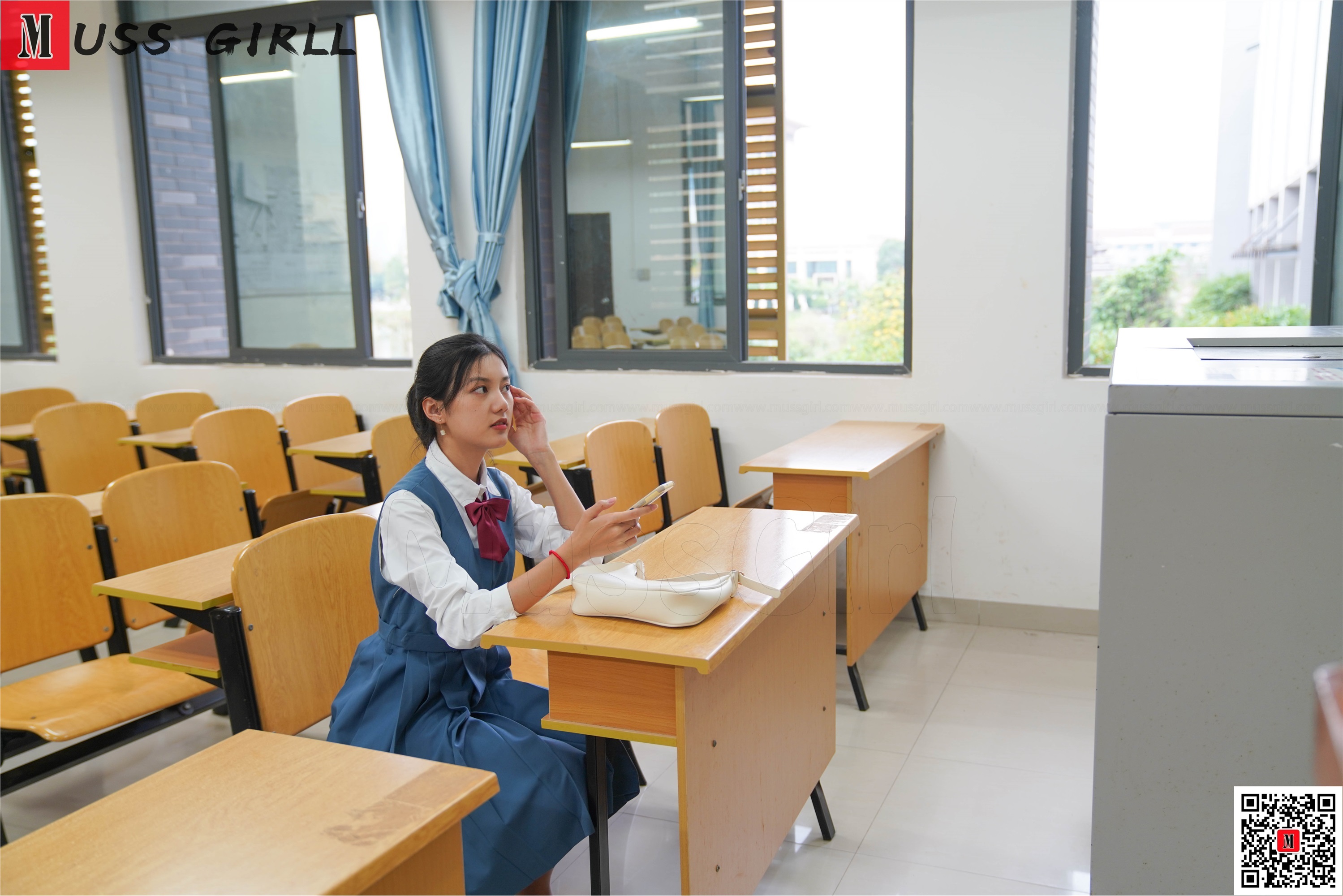 图片[3]-MussGirl慕丝女郎期期N第259-教室学生装肉丝-套图网