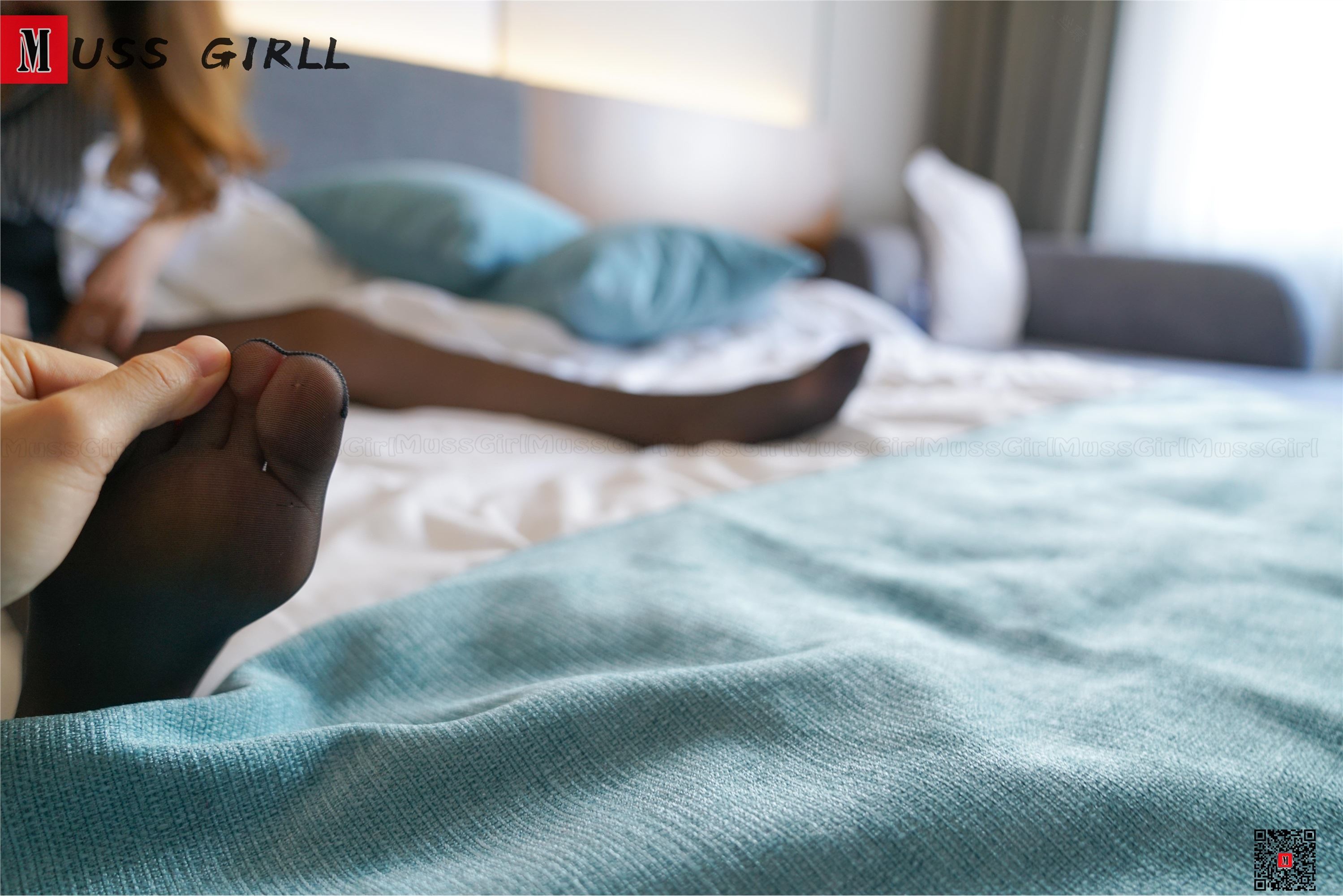 图片[9]-MussGirl慕丝女郎期期N第264-子烨条纹制服包臀裙黑丝-秀人网