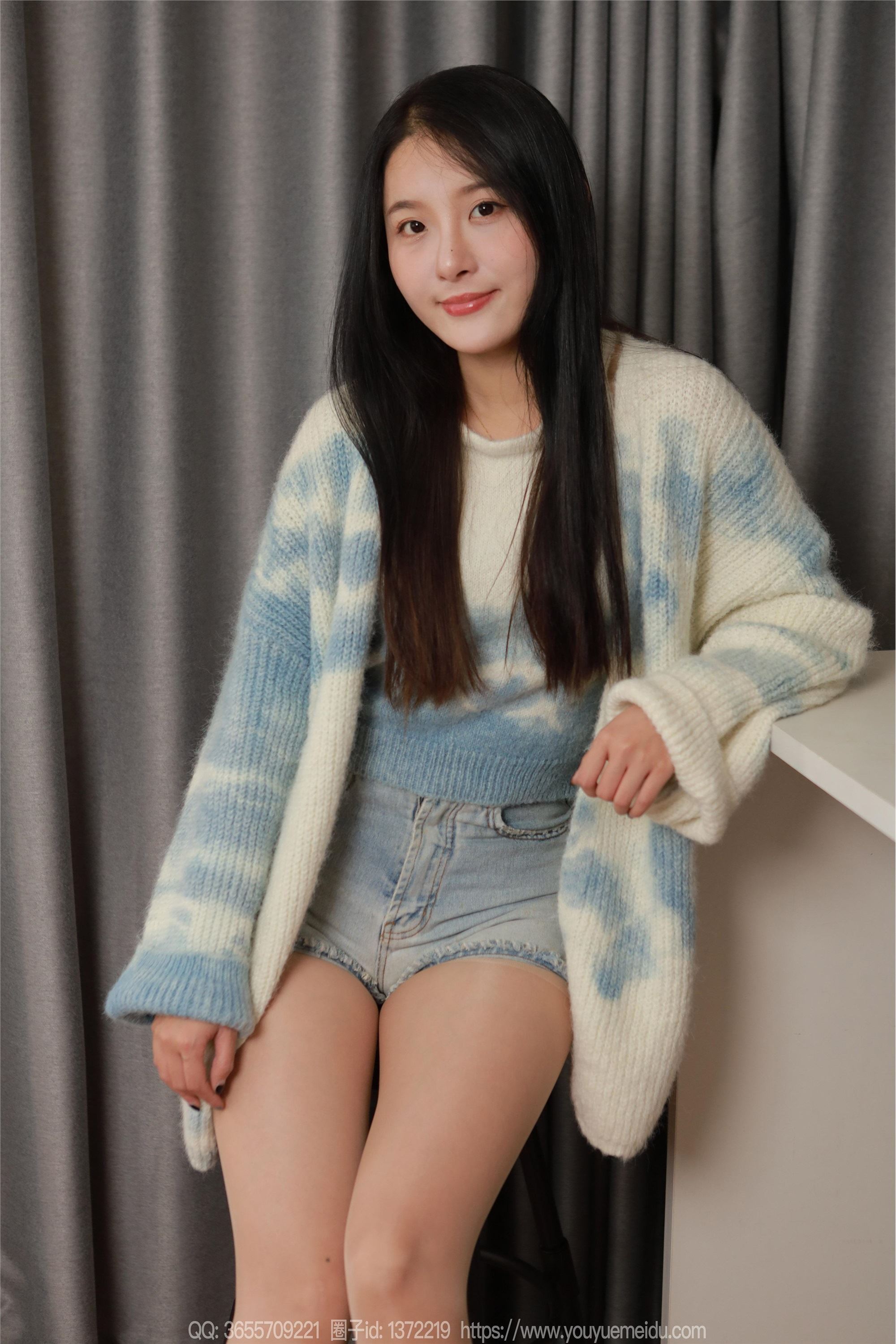 图片[2]-IESS异思趣向期期2025.01.03期丝享家期1941期婉萍《蓝白毛衣（上）》-秀人网