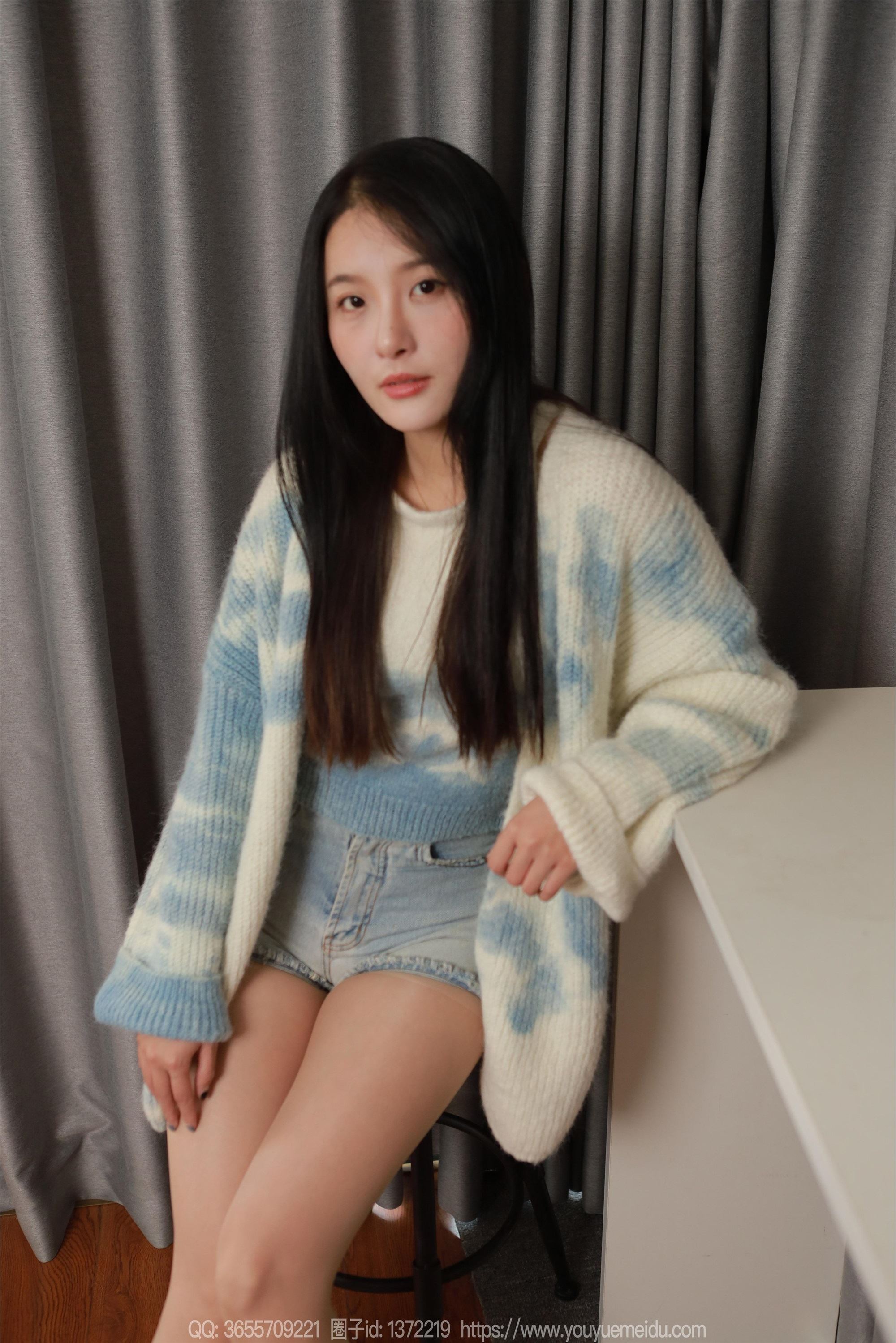 图片[4]-IESS异思趣向期期2025.01.03期丝享家期1941期婉萍《蓝白毛衣（上）》-秀人网