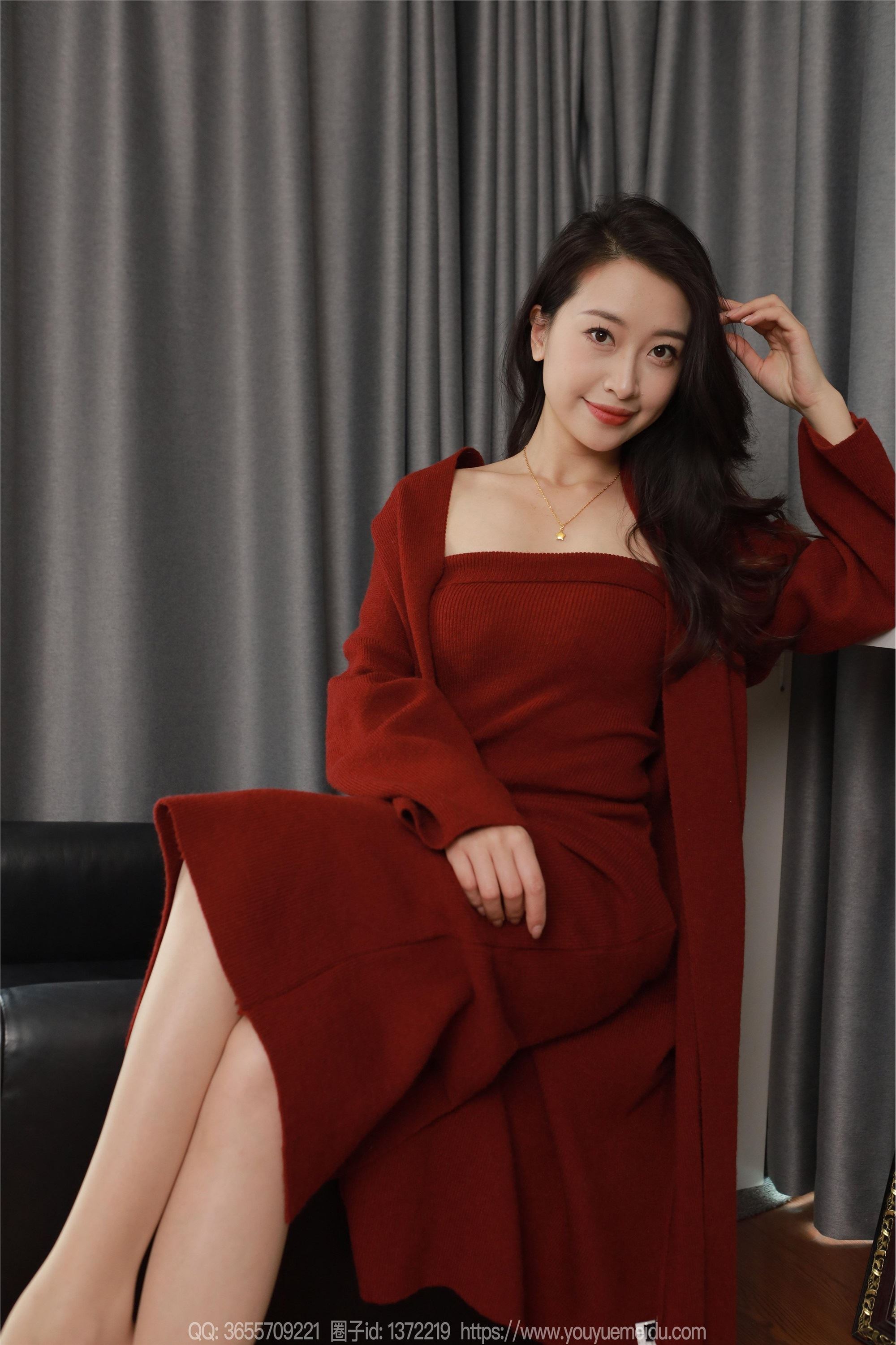 图片[8]-IESS异思趣向期期2025.01.27期丝享家期1961期小婕《红色针织裙（上）》-秀人网