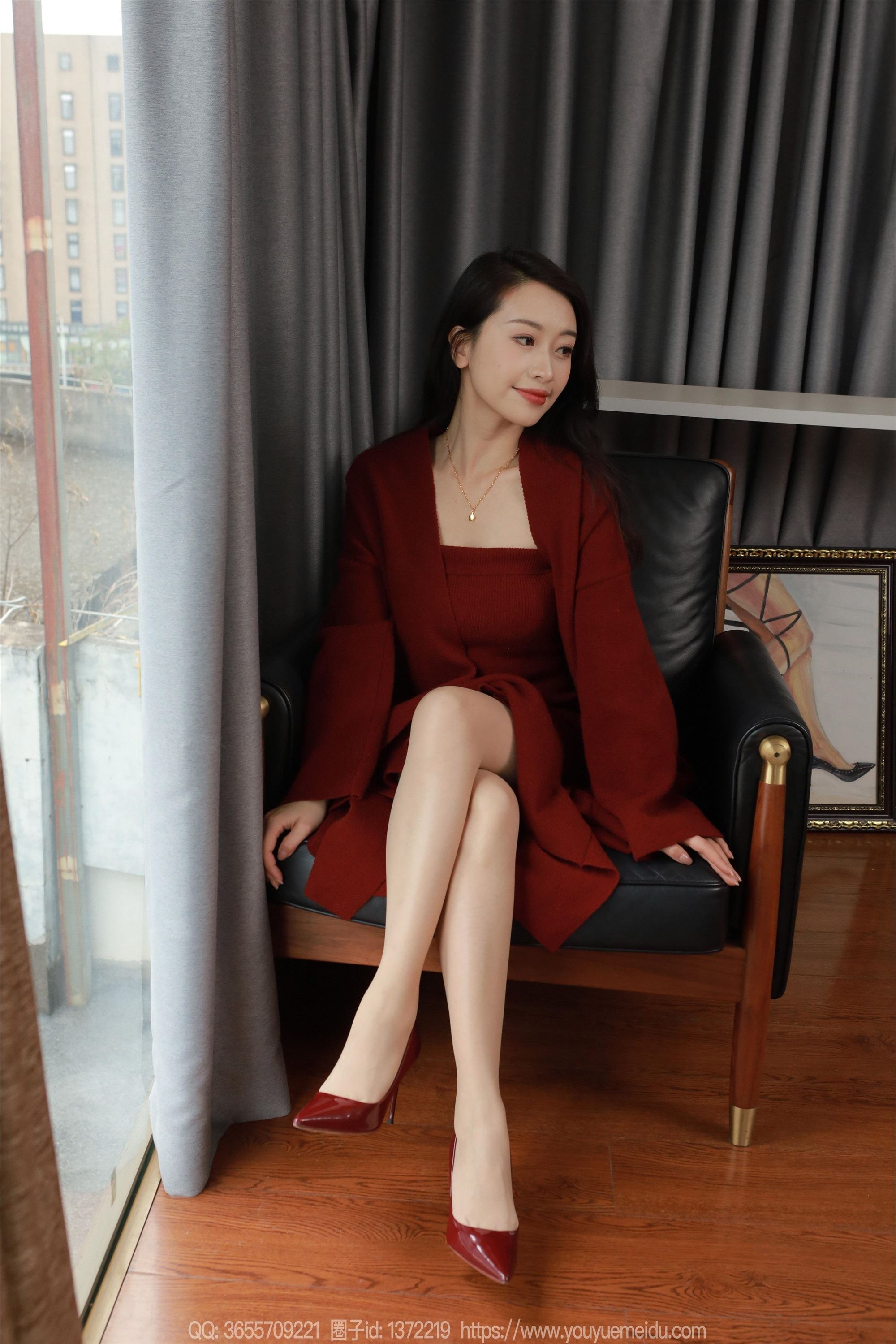 图片[9]-IESS异思趣向期期2025.01.31期丝享家期1965期小婕《红色针织裙（下）》-秀人网