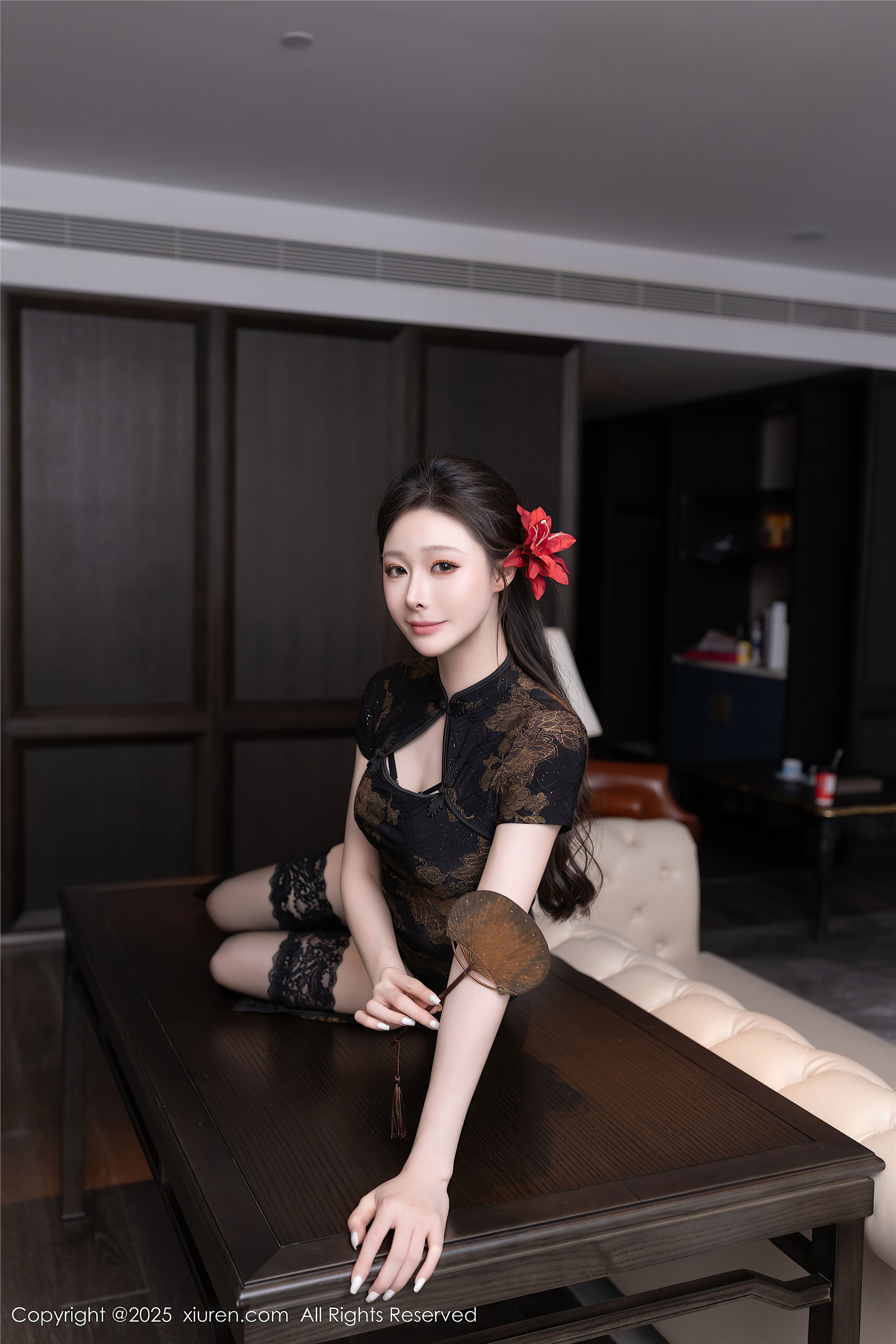 图片[2]-Xiuren秀人网期2025.05.23期N第10323期小逗逗-蕾丝猫