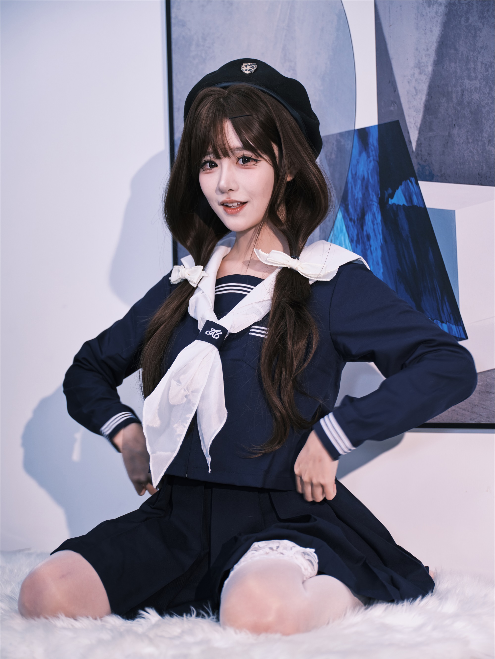 图片[5]-YITUYU艺图语期2025.02.02期女水手的假日期深蓝白丝版期孟程程-套图网