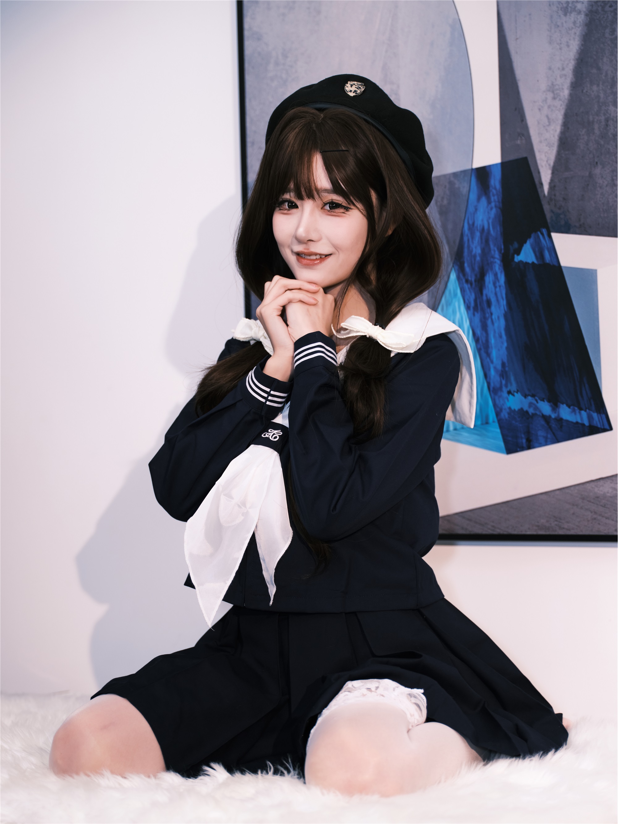 图片[6]-YITUYU艺图语期2025.02.02期女水手的假日期深蓝白丝版期孟程程-套图网