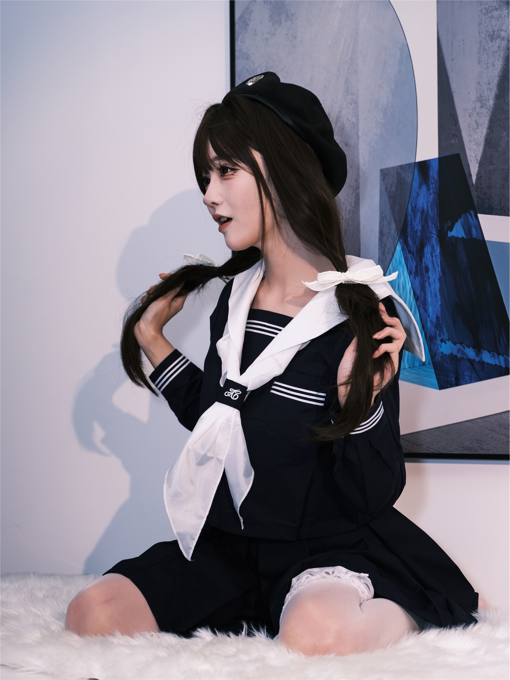 图片[7]-YITUYU艺图语期2025.02.02期女水手的假日期深蓝白丝版期孟程程-套图网