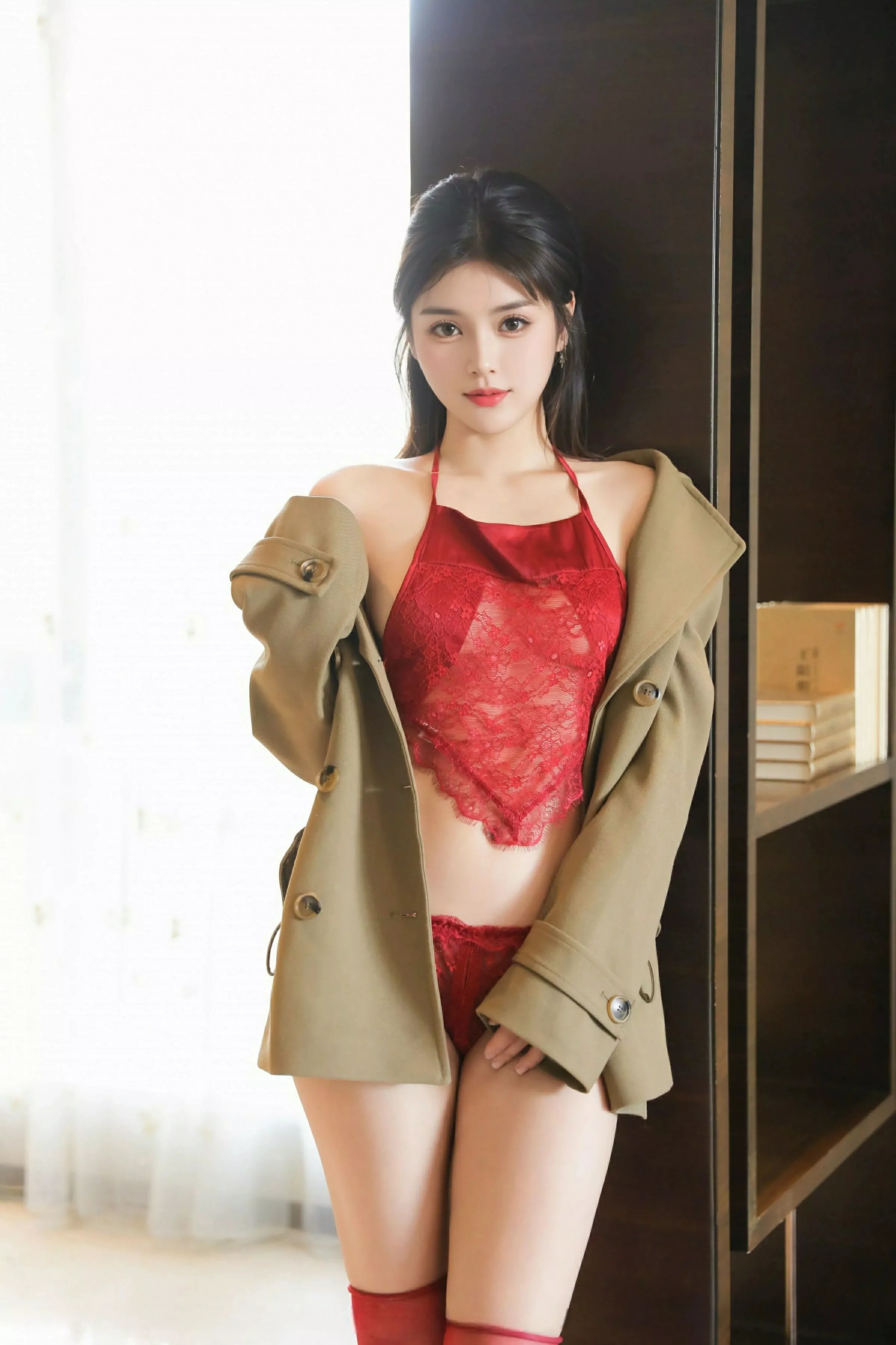   [XiuRen]高清写真图 2025.04.14 No.10148 小甜甜甜 红色丝袜第2张图片