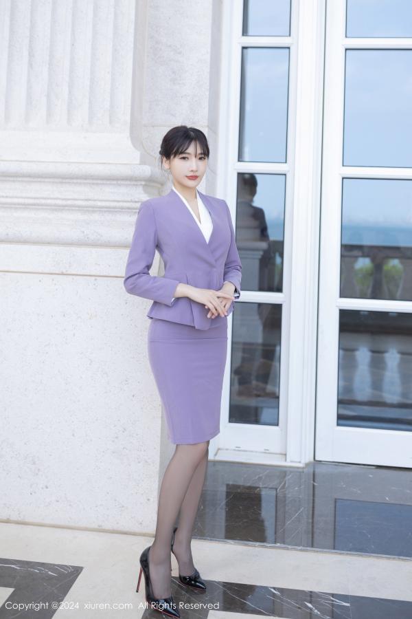 [XiuRen]高清写真图 2024.06.13 No.8700 陆萱萱 黑丝美腿-秀人网