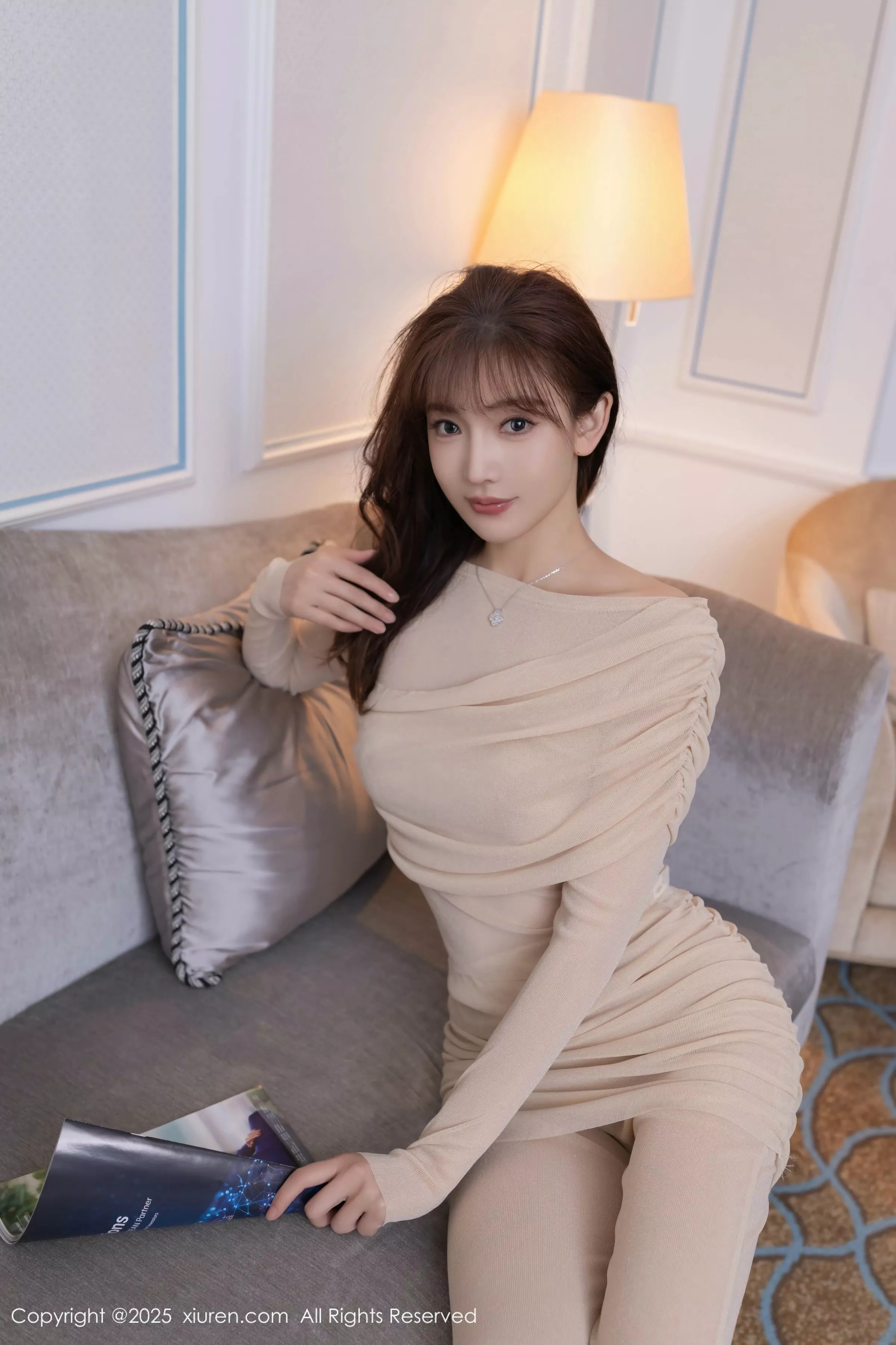 [XiuRen]高清写真图 2025.06.19 No.10436 陆萱萱 白色情趣-秀人网