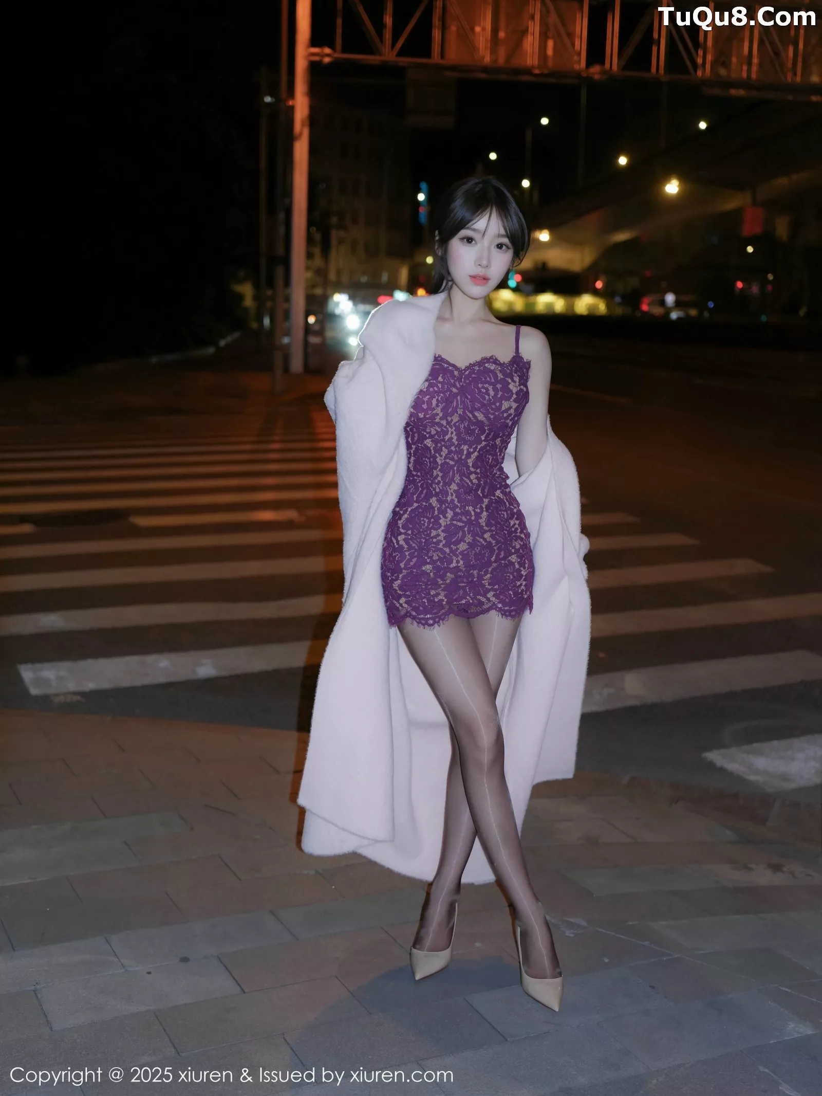 汁汁  [XiuRen]高清写真图 2025.05.27 No.10332 汁汁 紫色吊带第8张图片