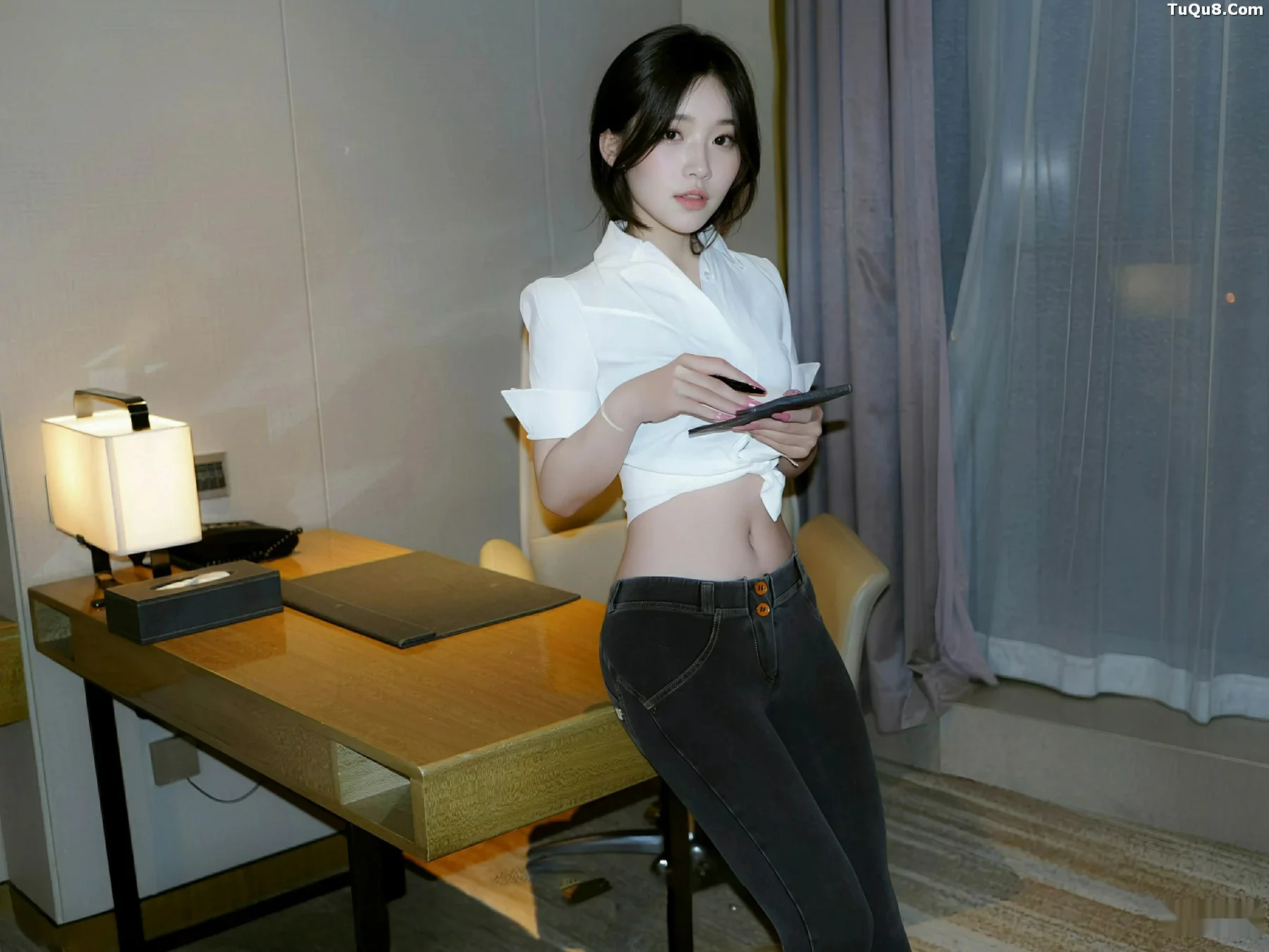 汁汁  [XiuRen]高清写真图 2025.09.19 No.10785 汁汁 性感白T第2张图片