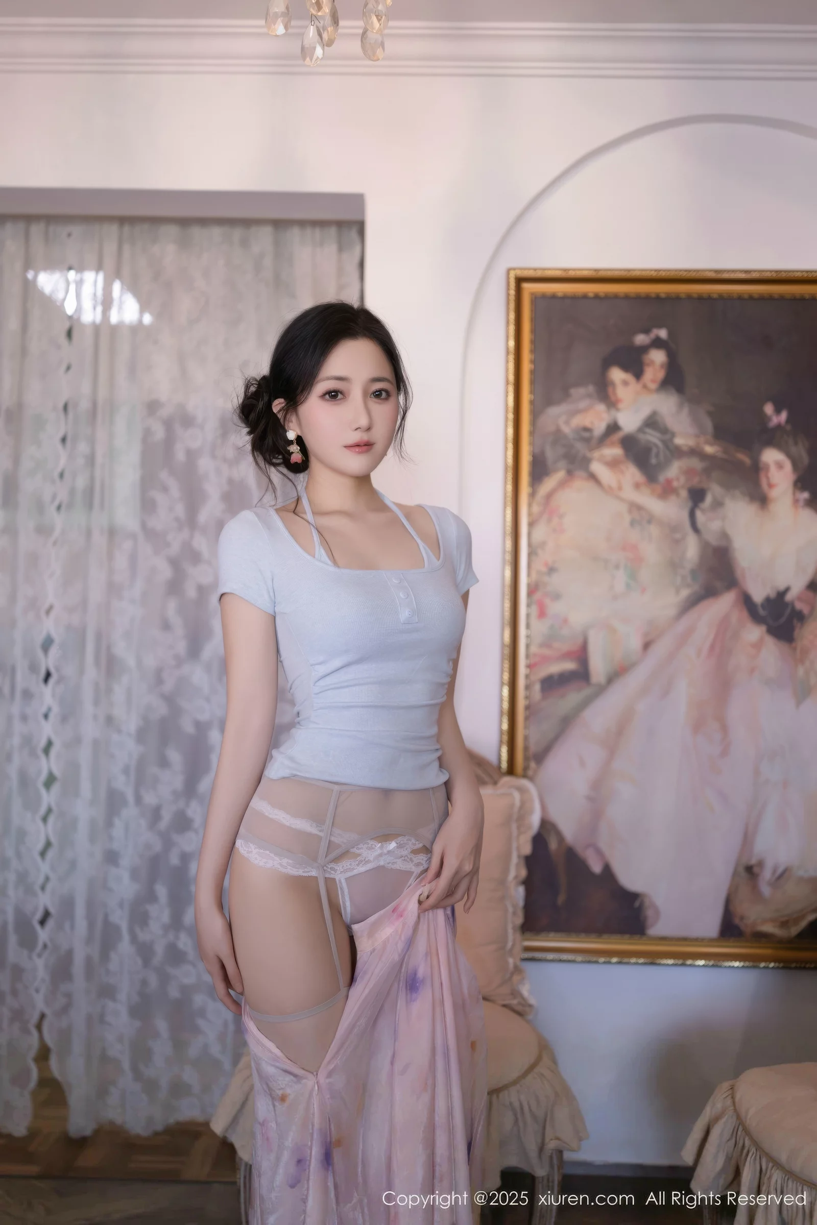 鱼子酱fish  [XiuRen]高清写真图 2025.08.15 No.10656 鱼子酱Fish 肉色丝袜第10张图片